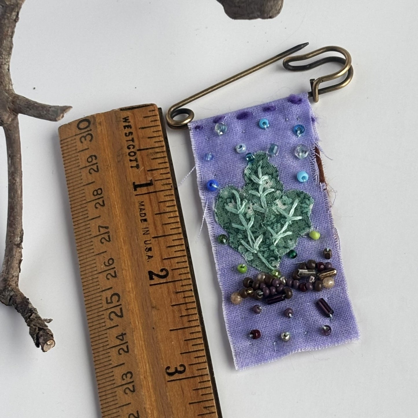 OOAK Romaine Lettuce Brooch