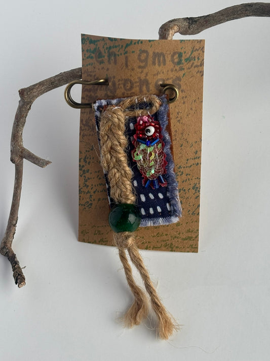 OOAK Fisherman-core Brooch