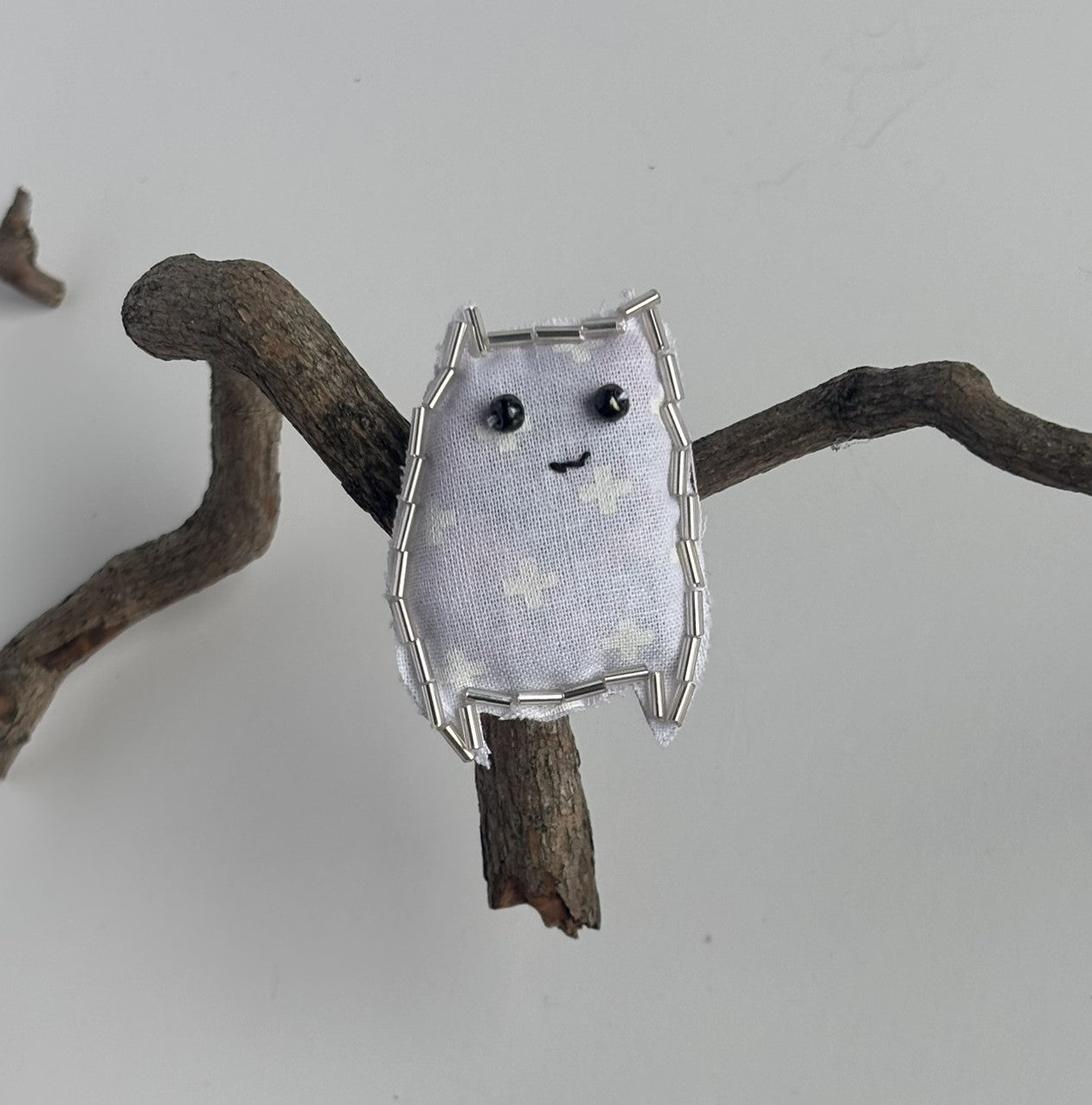 OOAK Ghost Brooch