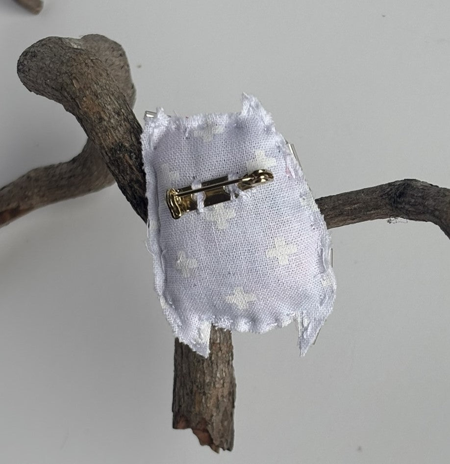 OOAK Ghost Brooch
